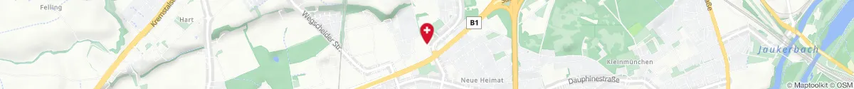 Kartendarstellung des Standorts für Apotheke Wegscheid in 4020 Linz
